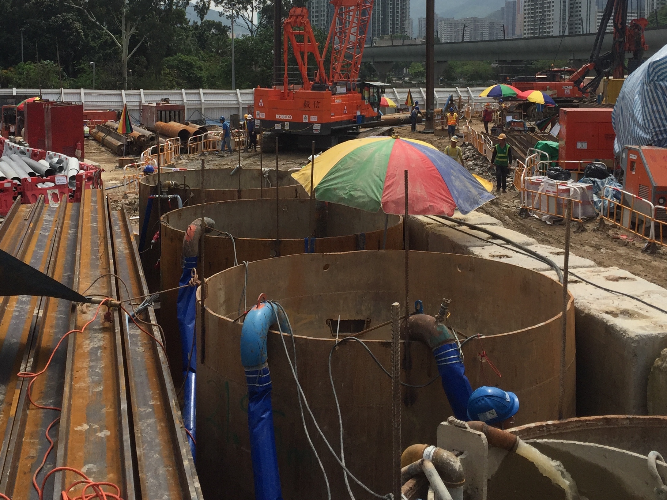 The actual setup of the wastewater treatment for recycling